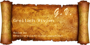 Greilach Vivien névjegykártya